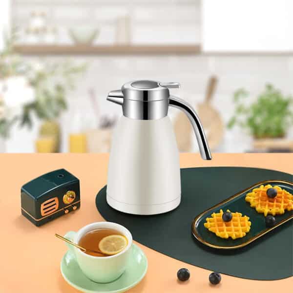 SOGA 2.2L Stainless Steel Insulated Vacuum Flask Coffee Water Jug Thermal White - Image 4