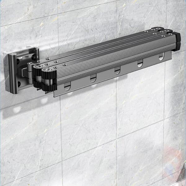SOGA 127.5cm Wall-Mounted Clothing Dry Rack Retractable Space-Saving Foldable Hanger - Image 4