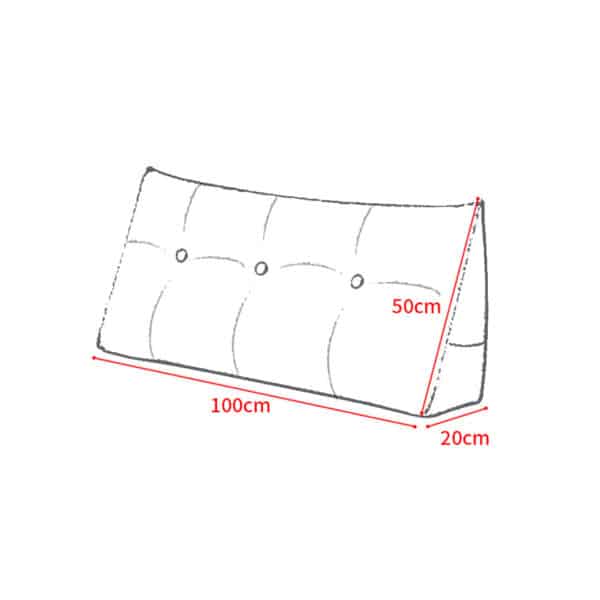 SOGA 100cm Blue Triangular Wedge Bed Pillow Headboard Backrest Bedside Tatami Cushion Home Decor - Image 8