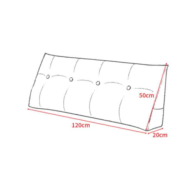 SOGA 120cm Blue Triangular Wedge Bed Pillow Headboard Backrest Bedside Tatami Cushion Home Decor - Image 4