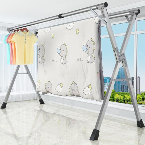 SOGA 2X 2.4m Portable Standing Clothes Drying Rackv - Image 6