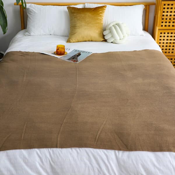 SOGA 2X Coffee Acrylic Throw Blanket - Image 3