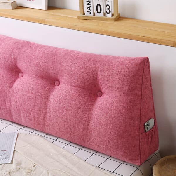 SOGA 180cm Pink Triangular Wedge Bed Pillow Headboard Backrest Bedside Tatami Cushion Home Decor - Image 8