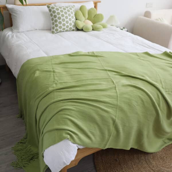 SOGA 2X Green Acrylic Throw Blanket - Image 4