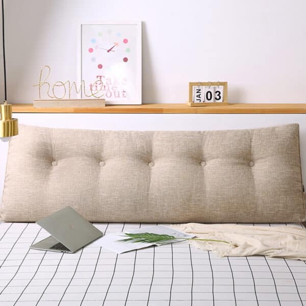 SOGA 150cm Beige Triangular Wedge Bed Pillow Headboard Backrest Bedside Tatami Cushion Home Decor - Image 7
