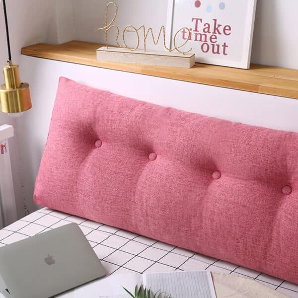 SOGA 150cm Pink Triangular Wedge Bed Pillow Headboard Backrest Bedside Tatami Cushion Home Decor - Image 14