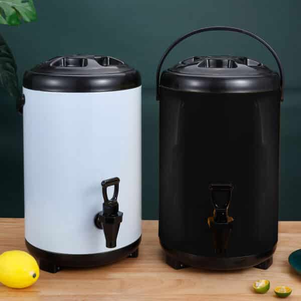 SOGA 2X 8L Stainless Steel Insulated Milk Tea Barrel Hot and Cold Beverage Dispenser Container with Faucet Black - Image 3