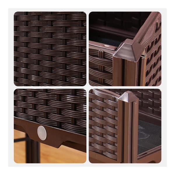 SOGA 2X 120cm Raised Planter Box Vegetable Herb Flower Outdoor Plastic Plants Garden Bed Deepen - Image 5
