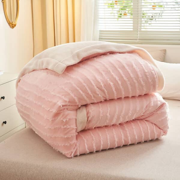 SOGA 2X Throw Blanket Pink - Image 2