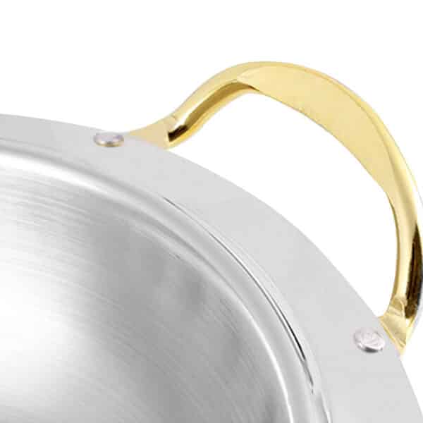 SOGA Stainless Steel Gold Accents Round Buffet Chafing Dish Cater Food Warmer Chafer with Glass Top Lid - Image 6