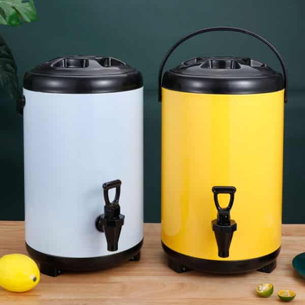 SOGA 2X 12L Stainless Steel Insulated Milk Tea Barrel Hot and Cold Beverage Dispenser Container with Faucet White - Image 3