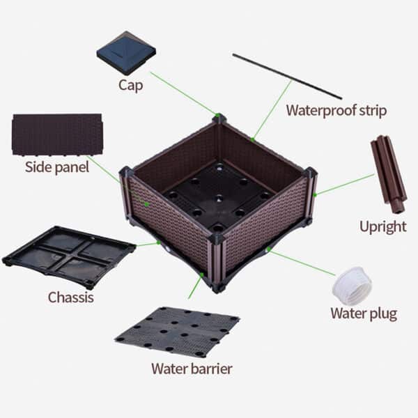 SOGA 2X 80cm Raised Planter Box Vegetable Herb Flower Outdoor Plastic Plants Garden Bed with Legs - Image 3