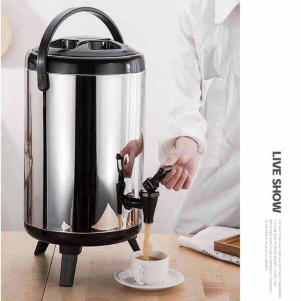SOGA 8L Portable Insulated Cold/Heat Coffee Tea Beer Barrel Brew Pot With Dispenser - Image 7