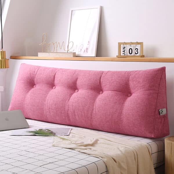 SOGA 150cm Pink Triangular Wedge Bed Pillow Headboard Backrest Bedside Tatami Cushion Home Decor - Image 12
