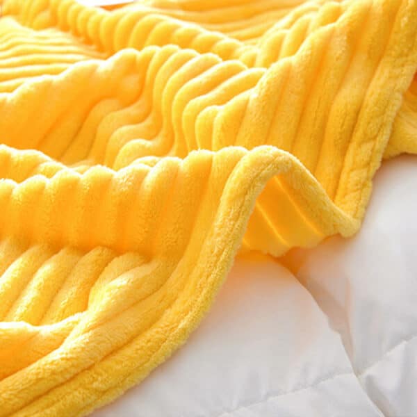 SOGA 2X Yellow Diamond Pattern Blanket - Image 4