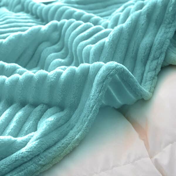 SOGA 2X Sky Blue Throw Blanket - Image 12