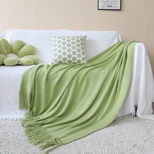 SOGA 2X Green Acrylic Throw Blanket - Image 2