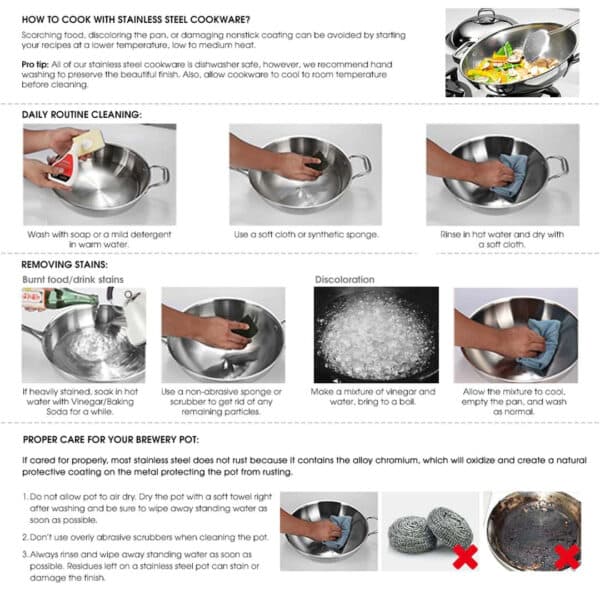 SOGA Stainless Steel Fry Pan 20cm Frying Pan Top Grade Induction Cooking FryPan - Image 6