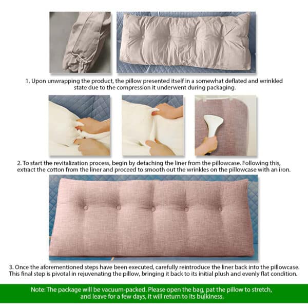 SOGA 100cm Blue Triangular Wedge Bed Pillow Headboard Backrest Bedside Tatami Cushion Home Decor - Image 4
