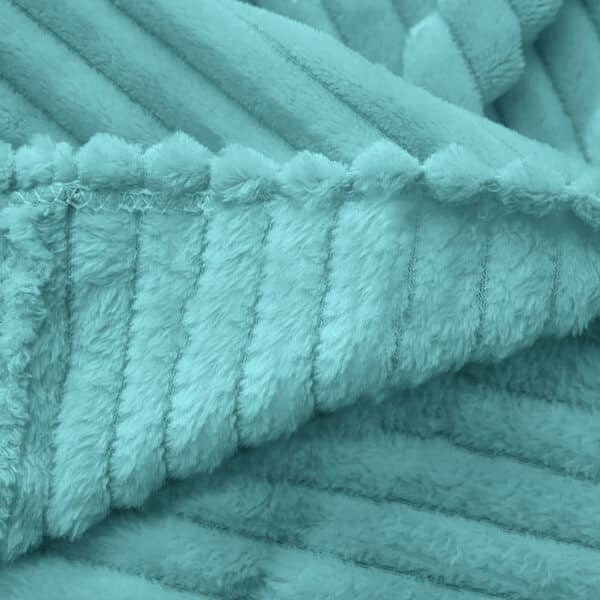 SOGA Sky Blue Throw Blanket Warm Cozy Striped Pattern Thin Flannel Coverlet Fleece Bed Sofa Comforter - Image 2
