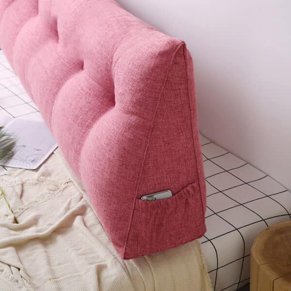 SOGA 180cm Pink Triangular Wedge Bed Pillow Headboard Backrest Bedside Tatami Cushion Home Decor - Image 4