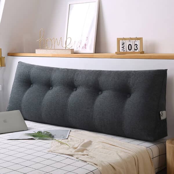 SOGA 100cm Dark Grey Triangular Wedge Bed Pillow Headboard Backrest Bedside Tatami Cushion Home Decor - Image 6