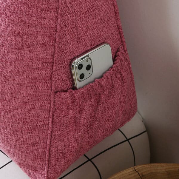 SOGA 150cm Pink Triangular Wedge Bed Pillow Headboard Backrest Bedside Tatami Cushion Home Decor - Image 4