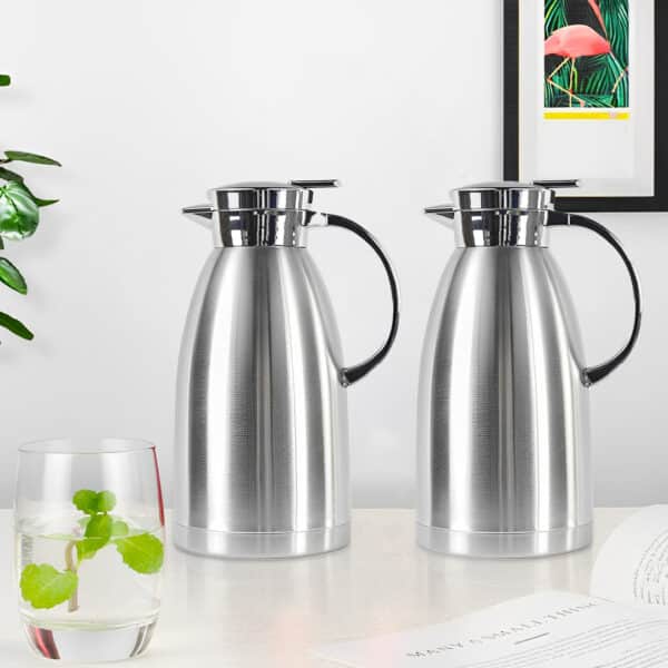 SOGA 2X 1.8L Stainless Steel Insulated Vacuum Flask Water Coffee Jug Thermal