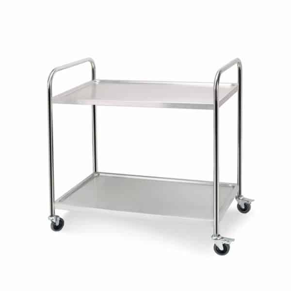 SOGA 2 Tier 86x54x94cm Stainless Steel Kitchen Dinning Food Cart Trolley Utility Round Large - Image 5