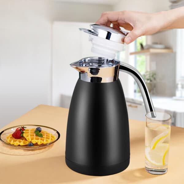 SOGA 1.2L Stainless Steel Insulated Vacuum Flask WaterBottle Black - Image 4