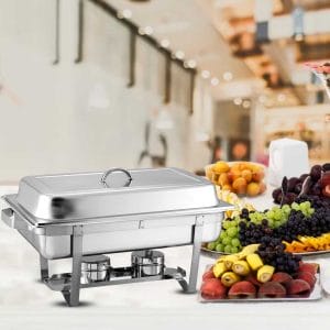 SOGA 3L Triple Tray Stainless Steel Chafing Food Warmer Catering Dish