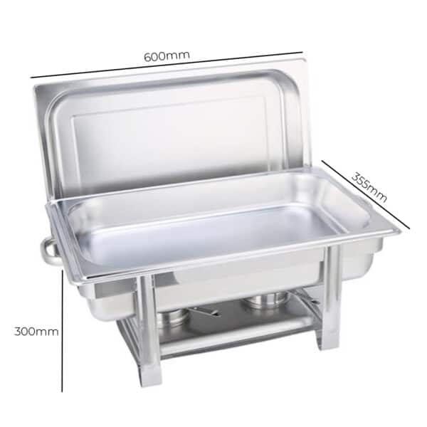 SOGA Single Tray Stainless Steel Chafing Catering Dish Food Warmer - Image 7