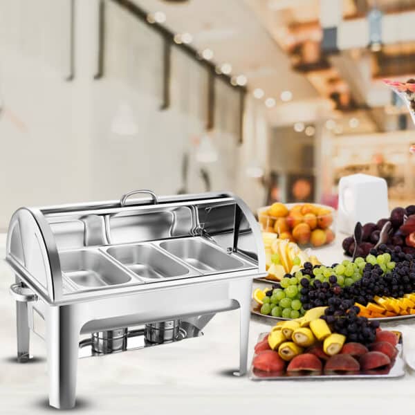 SOGA 4X 3L Chafing Dish Triple Tray Top - Image 3