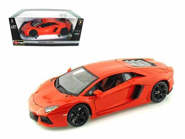 2012 Lamborghini Aventador Orange 1/18 Diecast Model Car