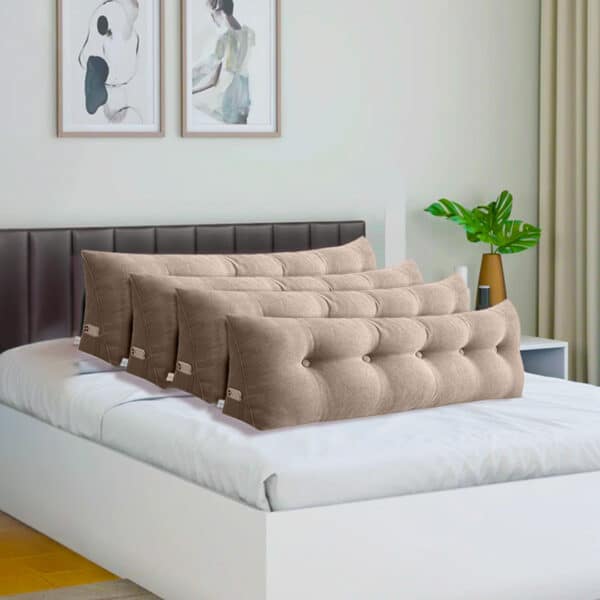SOGA 4X 180cm Beige Wedge Bed Cushion - Image 8