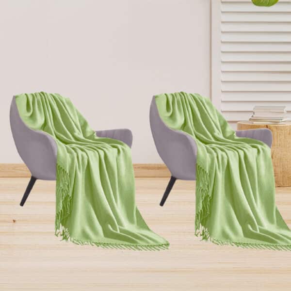 SOGA 2X Green Acrylic Throw Blanket - Image 12