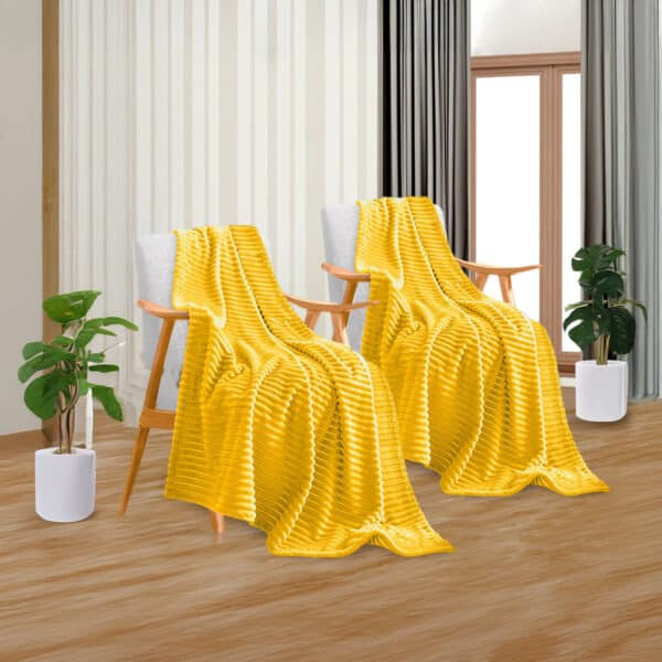 SOGA 2X Yellow Throw Blanket - Image 13