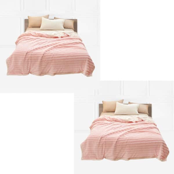 SOGA 2X Throw Blanket Pink - Image 10