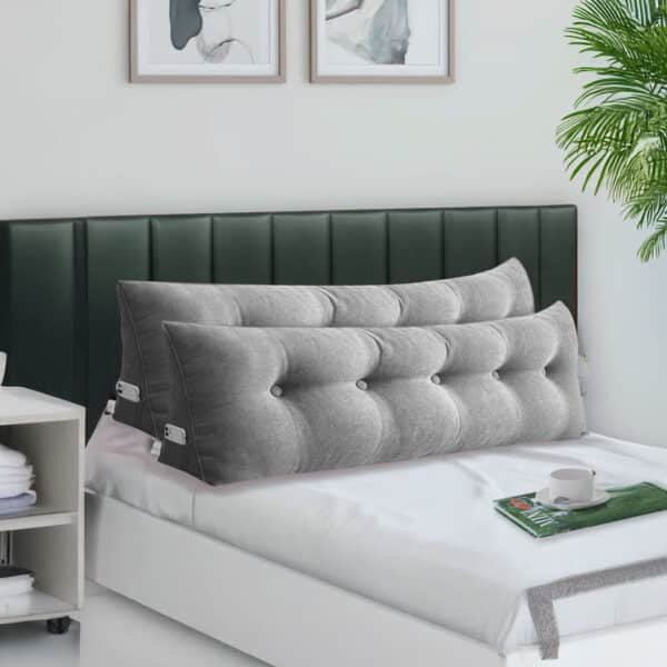 SOGA 2X 100cm Silver Tatami Cushion Pillow - Image 9