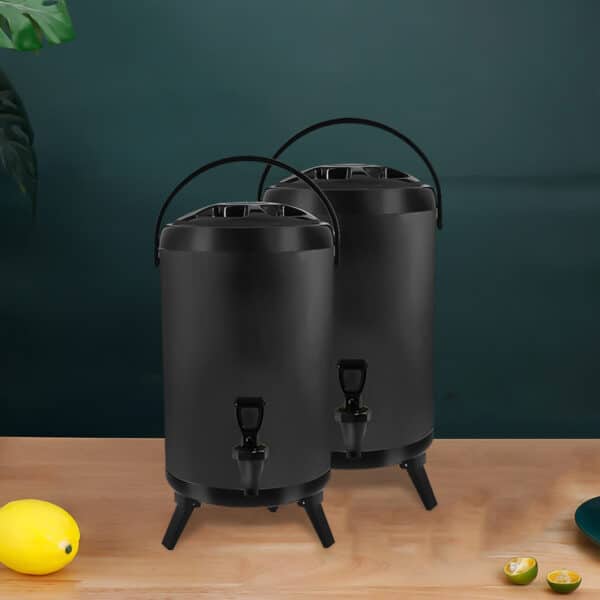 SOGA 2X 12L Stainless Steel Insulated Milk Tea Barrel Hot and Cold Beverage Dispenser Container with Faucet Black - Image 8