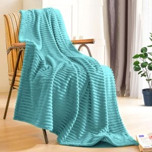 SOGA 2X Sky Blue Throw Blanket