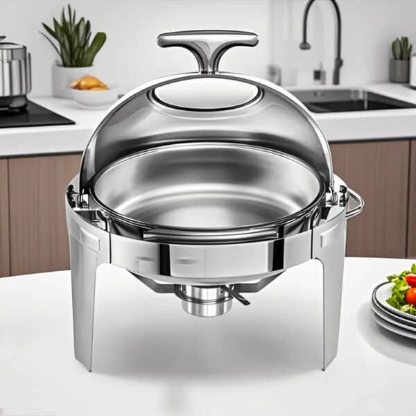 SOGA 2X 6L Chafing Dish Round Roll Top