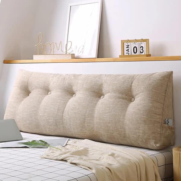 SOGA 4X 180cm Beige Wedge Bed Cushion