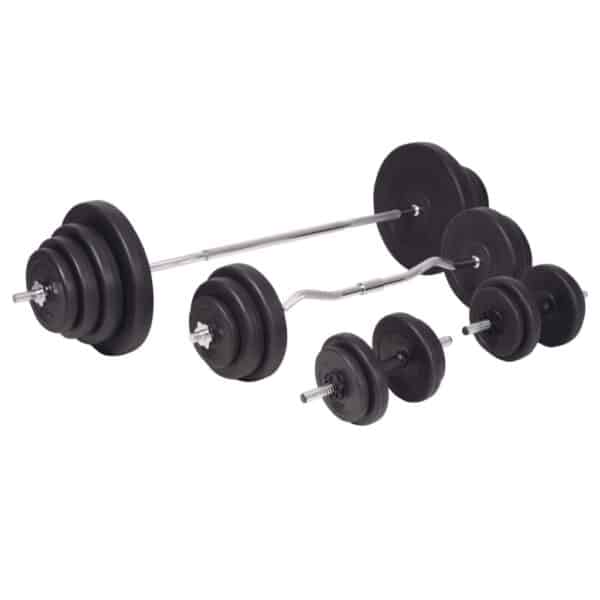 vidaXL Barbell and Dumbbell Set 264.6 lb - Image 2