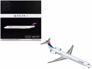 McDonnell Douglas MD-90 Commercial Aircraft “Delta Air Lines” (N910DN) White with Blue and Red Tail “Gemini 200” Series 1/200 Diecast Model Airplane by GeminiJets