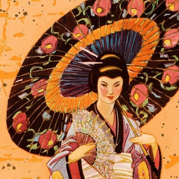 Asia via Honolulu Vintage Travel Unframed Print Wall Art - Image 3