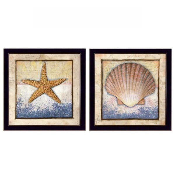 Set Of Two Sea Journey Black Framed Print Wall Art - Image 3