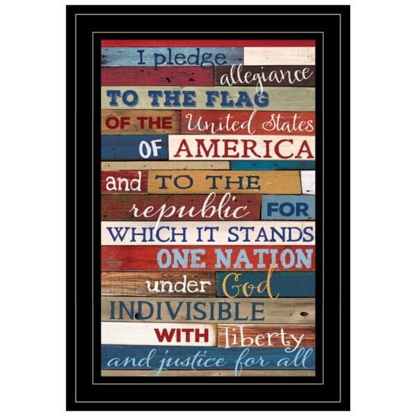Red, White, and Blue Pledge Of Allegiance Wall Art - Image 2