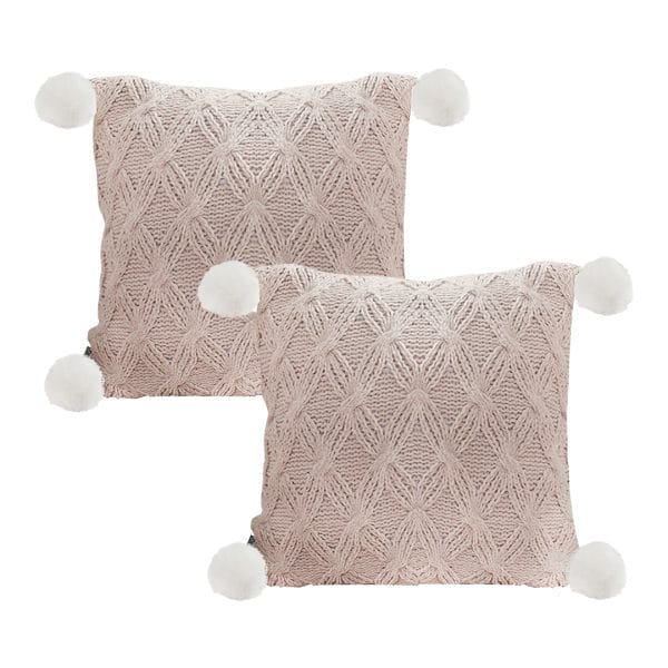 SOGA 2X 45cm Diamond Knit Texture Brown Throw Pillowcase - Image 2