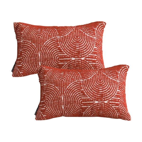 SOGA 2X 30x50cm Cinnabar Burnt Orange Lumbar Pillowcase - Image 2
